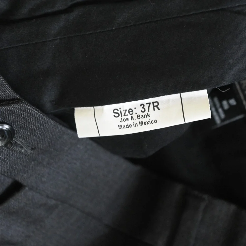 Jos A Bank 36x30 Gray Traveler Tailored Fit 100% Wool Mens Dress‎ Pants